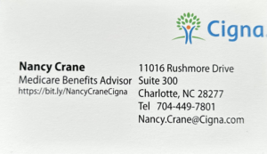 Cigna Medicare Benefits Advisor - Nancy Crane 704-449-7801